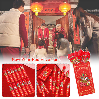 24PCS 2024 Chinese New Year Money Envelope HongBao Blind Boxes Lucky Money Bag