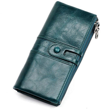 Long Wallet Genuine Leather Clutch Wallet Female Coin Purse Holder Handy Bags