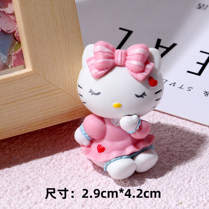 5pcs Kuromi My Melody Cinnamoroll Sleeping Figures Hello Kitty Pochacco Doll Toy