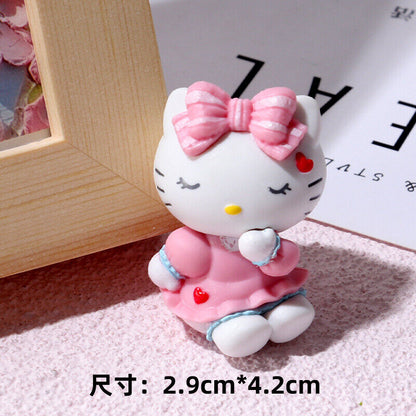 5pcs Kuromi My Melody Cinnamoroll Sleeping Figures Hello Kitty Pochacco Doll Toy
