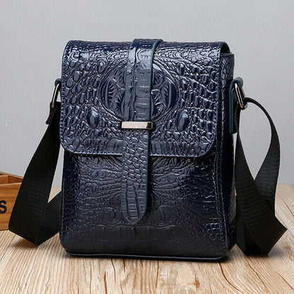Top PU Leather Men's Bag, New Crocodile Print Business Shoulder/Messenger bags