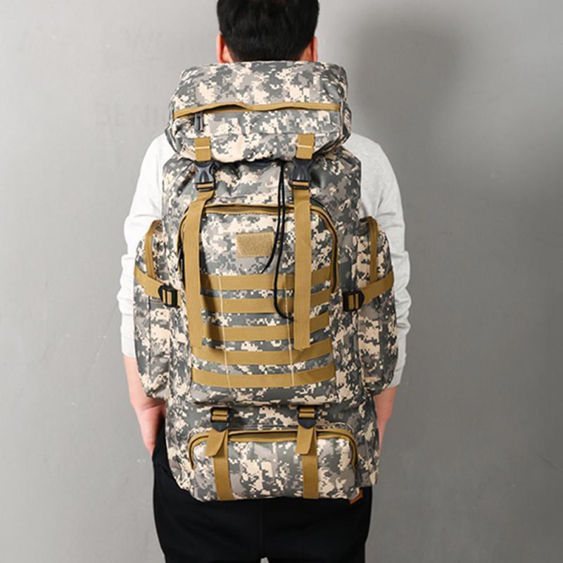 80LTactical Backpack Oxford Men Camping Hiking Hunting Bag Traveling Backpack