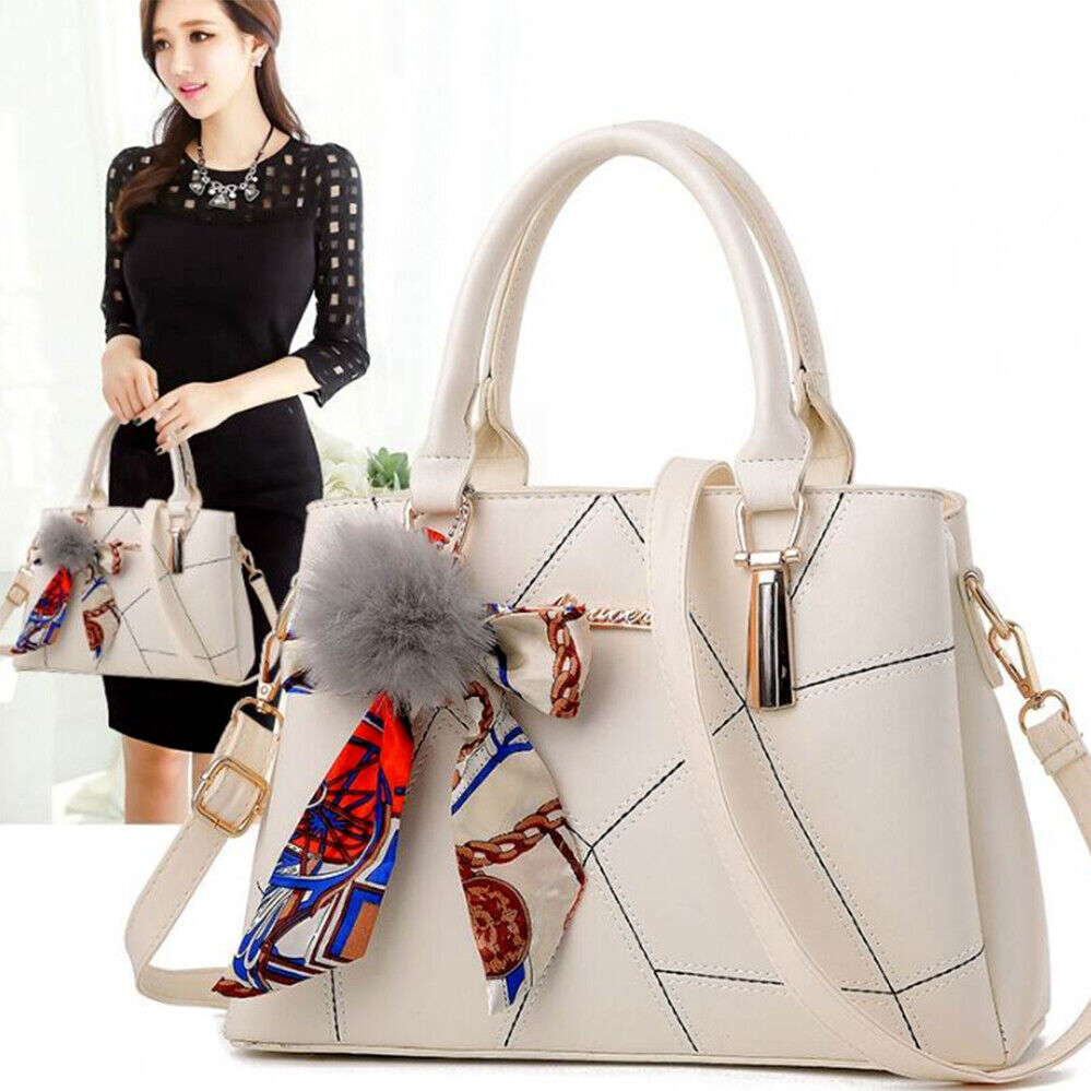 Women PU Leather Tote Bags Crossbody Handbags Shoulder Purse Messenger Satchel