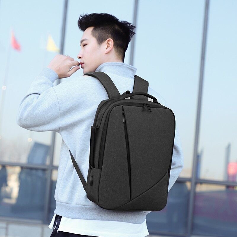 Men's Backpack USB Charging Man Multifunctional Oxford Cloth Bag Laptop Bag