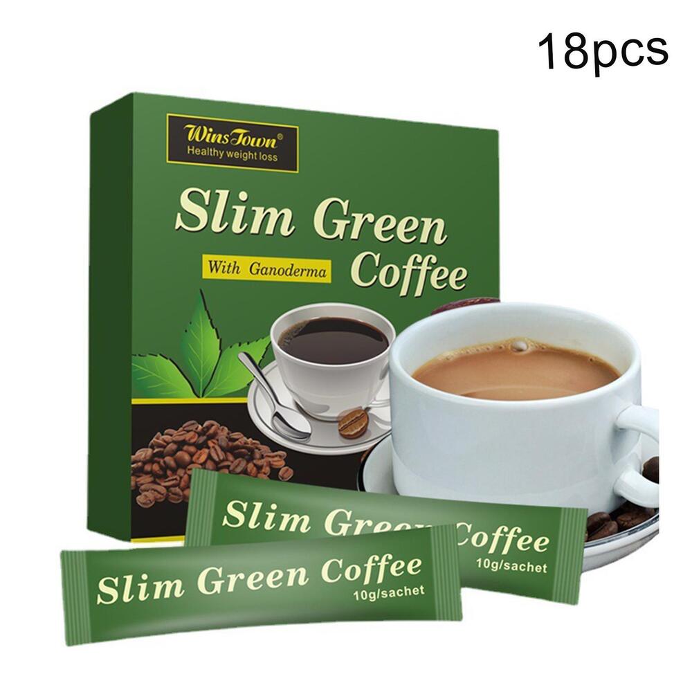 Weight Loss Green Coffee with Ganoderma Control Weight Detox Slim Tea 18pcs/box