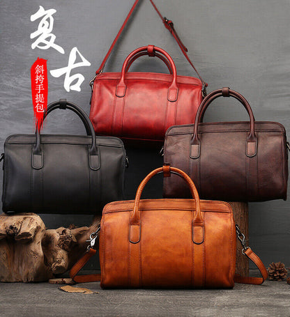 Luxury Women's Bag, Retro Top Cow Leather Handbag Tote Sling Shoulder Bag Hobo
