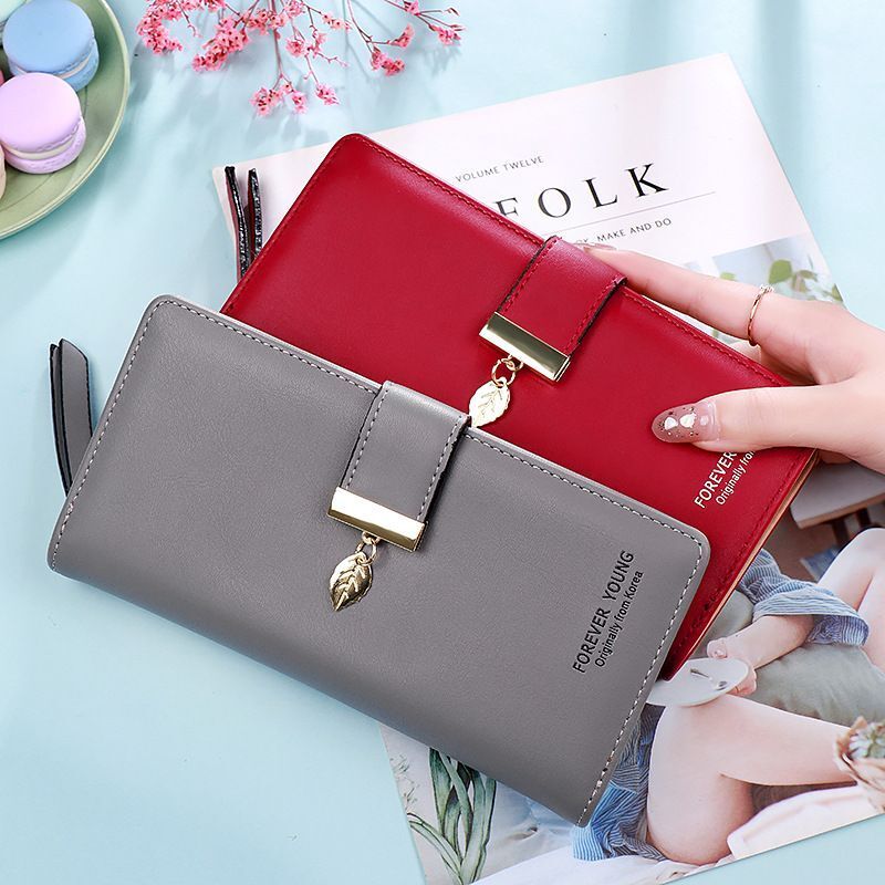 Fashion Long Wallets Synthetic Leather Zipper Coin Purse Hasp Clutch Bags Large