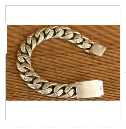 chinese old tibet silver hand carving leo Statue bracelet cool man jewel gift