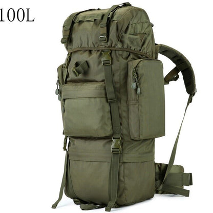 100L Military Tactical Backpack Large Capacity Waterproof Travel Bag Rain Cover