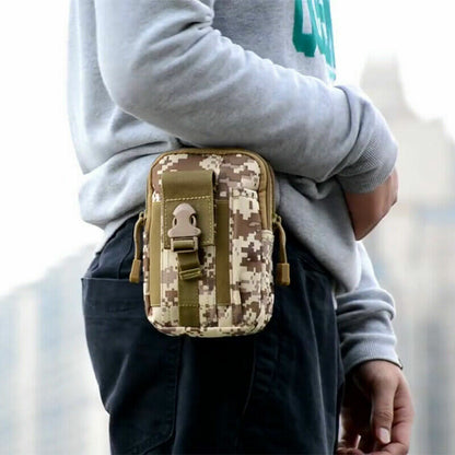 Men Waist Pack Bum Bag Black Pouch Waist Packs Molle Nylon Wallet Travel Tool