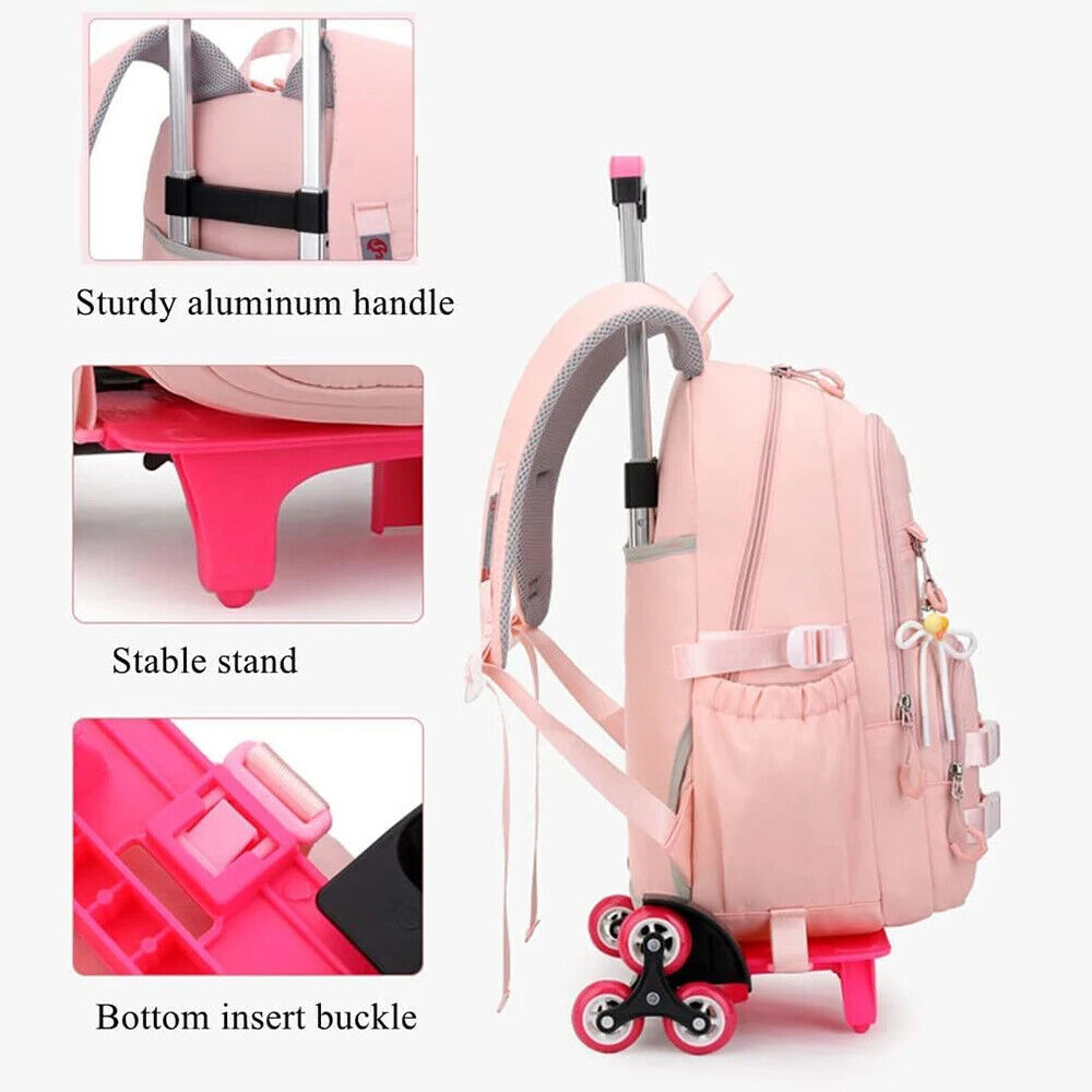 Girls Roller Backpack Boys Trolley School Bag Children's Backpack Wheels