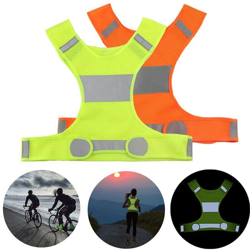 New High Visibility Reflective Short Safety Vest, Night Running Reflective
