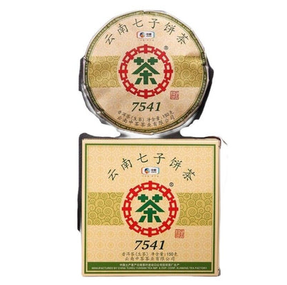 COFCO Puerh Tea Menghai Seven Sons Cake Classic 7541 Puerh Raw Tea Cake 150g