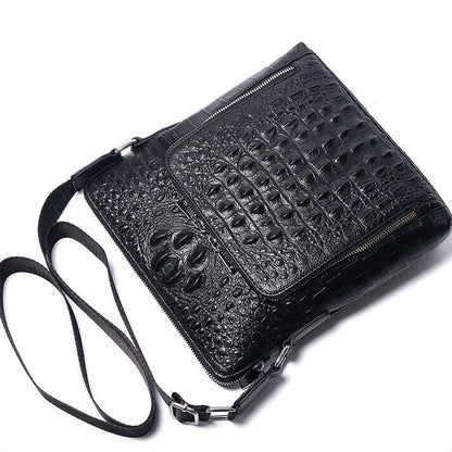 100% Cow Leather Crocodile Embossed 10" Men's Business Shoulder/Messenger bags