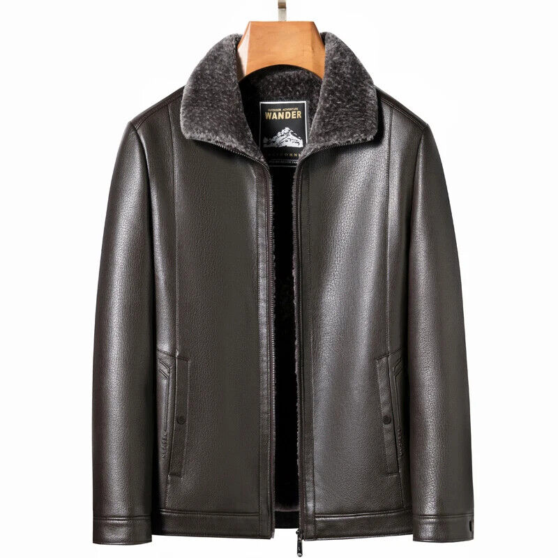 Sheepskin Jacket Autumn Winter Men's Collar Thick Middle Young Man's