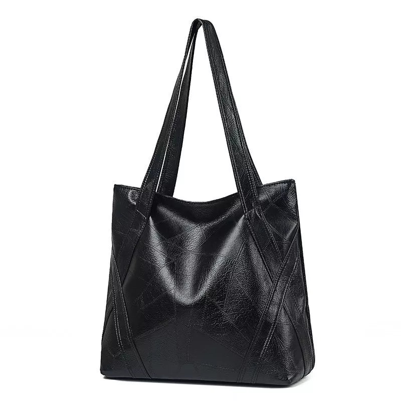 Fashion Women's Ladies Faux Leather Tote Bag Shopper Shoulder Bag Handbag