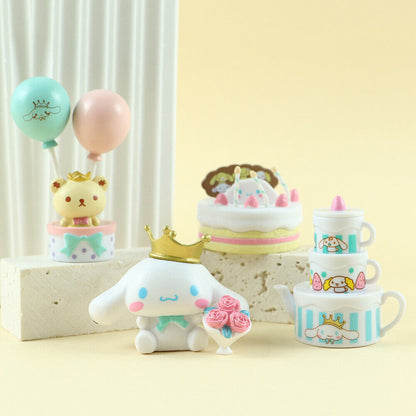 Cute Cinnamoroll Birthday Party Figure Set PVC Doll Toy Cake Toppers Collection
