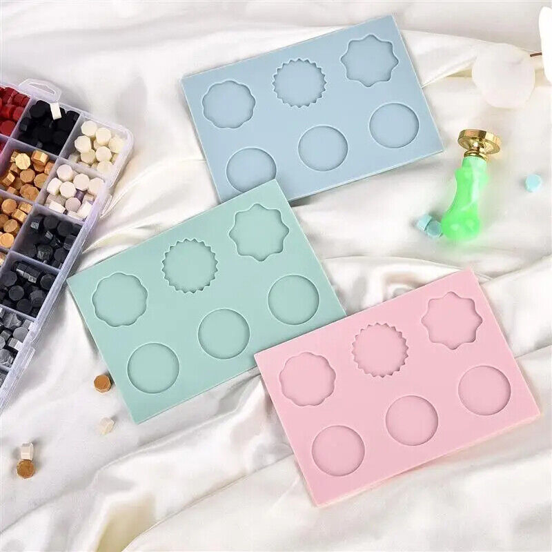 Wax Seal Stamp Molds Silicone Pad Fire Paint Mats Sealing Fixed Shapes DIY Tools