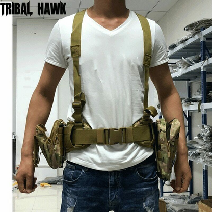 Tactical Belt Army Hunting Waist Support Waist Bag Carrier Adjustable SoftPadded