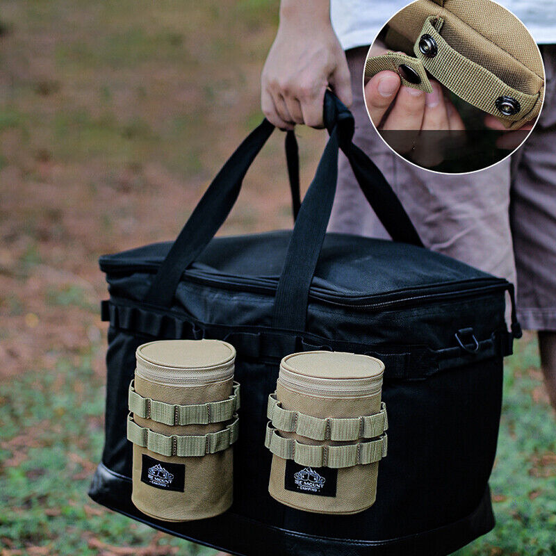 Outdoor Tactical Camping Tea Beer Cup Storage Bag Water Bottle Holder Hangable