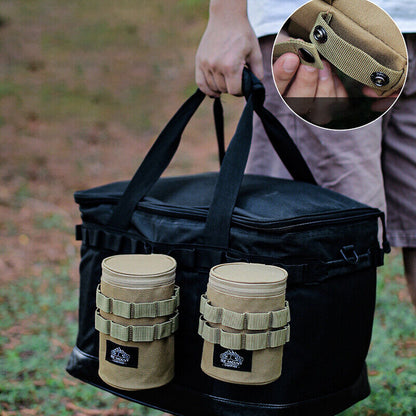 Outdoor Tactical Camping Tea Beer Cup Storage Bag Water Bottle Holder Hangable
