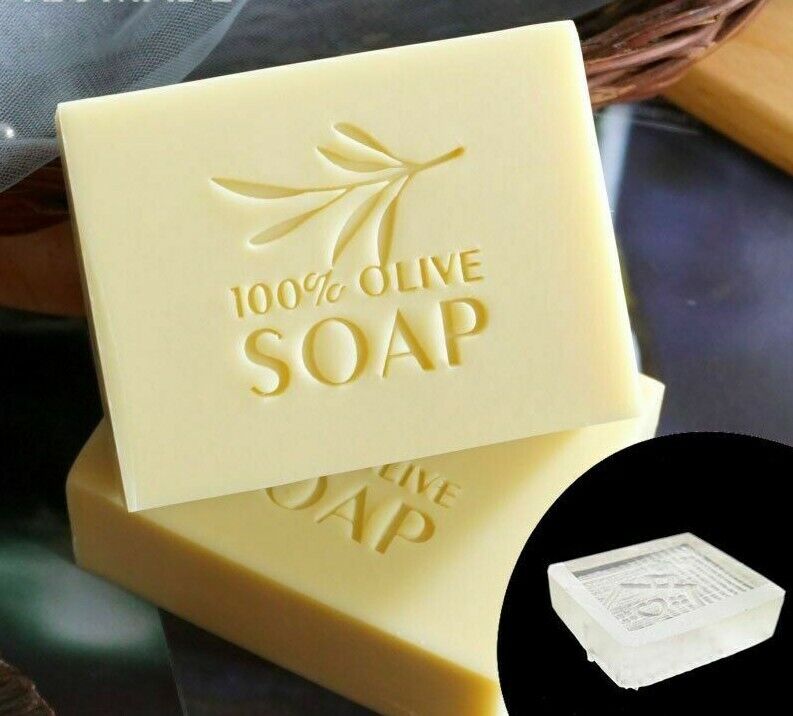 Acrylic Soap Stamps 100% Pure Olive Exquisite Transparent Handmade Sealing 4x4cm