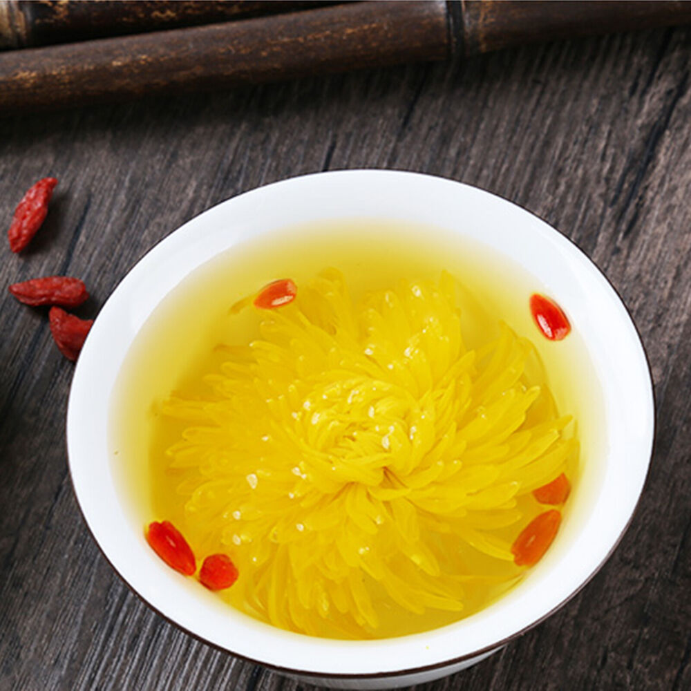 Organic Golden Chrysanthemum Tea Jin Si Huang Ju 100 Flowers Healthy Herbal Tea