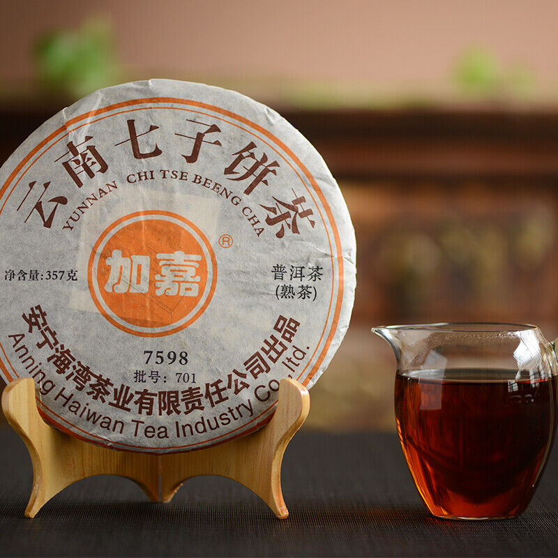 2007 Haiwan Old Comrade JIA JIA 7598 Yunnan Chi Tse Beeng Cha 357g Ripe Puer Tea