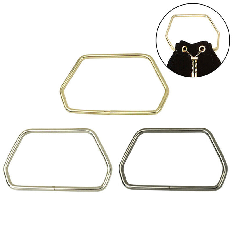 Hexagonal Trapezoid Metal Handle For Handbags Luggage Hardware DIY Bag Accessory