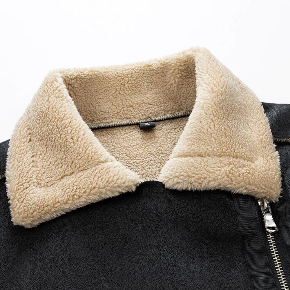 Jackets Men Winter Motorcycle Jackets Streetwear Fur Lined Thick Warm Coats