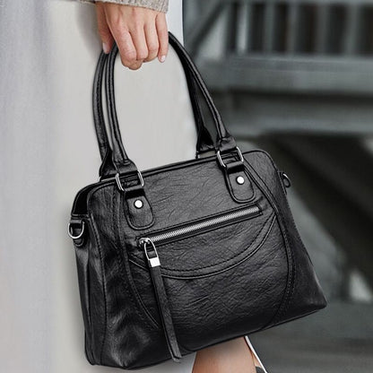 Polyester Shoulder Bag Large Capacity Retro Messenger Casual Tote Bag 31*14*24CM