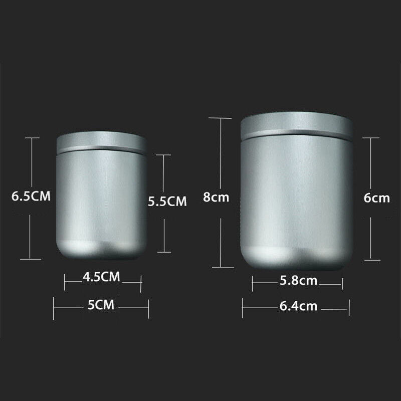 Aluminum Alloy Sealed Pill Case Container Tea Box Storage Bottle Cup Waterproof