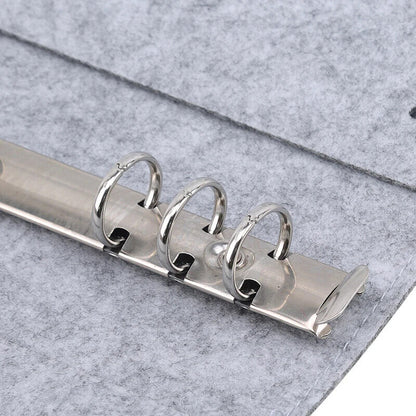 Notebook A5 A6 Felt Shell Fabric Loose Leaf DIY Planner Inner Page Ring Binders