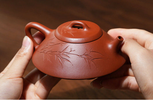 150cc chinese Yixing Handmade Zisha teapot Zhuni ShiPiao Gongfu Hu Tea Pot