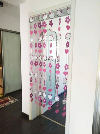 Hello kitty doorway curtains/waterfall curtains/y2k curtains/kawaii curtains
