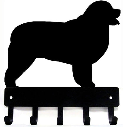 Newfoundland - Key Rack & Dog Leash Hanger - 9 inch /6 inch Wide Metal Wall Art