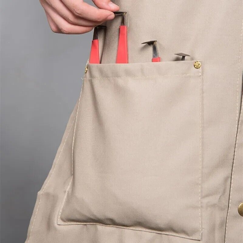 Pottery Art Apron Canvas Sleeveless Painting Ceramic Sculpture Workwear 137x64cm