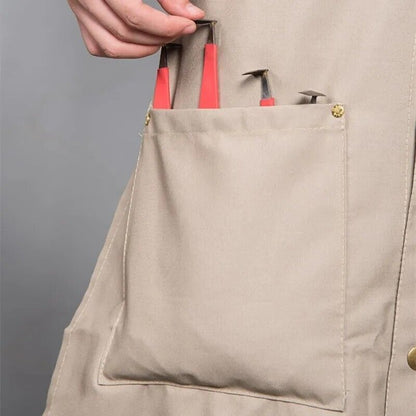 Pottery Art Apron Canvas Sleeveless Painting Ceramic Sculpture Workwear 137x64cm