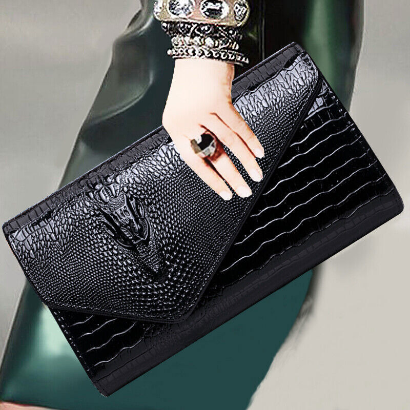 women Chain bag handbag cluth faux Leather Evening Shoulder Bag