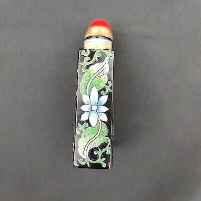 vintage chinese snuff bottle hand painted flower bird love gift beautiful Art