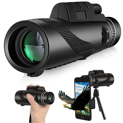 40x60 Monocular Telescope Spotting Scope Portable Binoculars BAK4 Waterproof