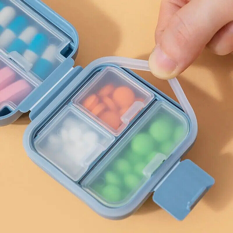Pill Organizers 8-5 Grids Portable Moisture Proof Travel Medicine Box Container
