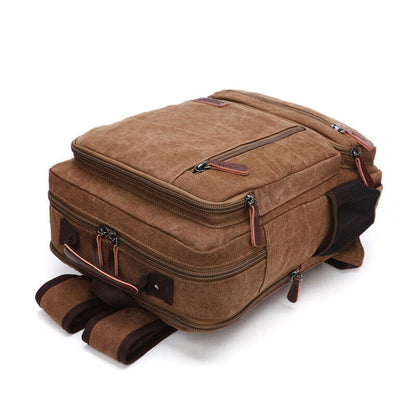 Canvas Backpack Men Travel Shoulder Bag High Students Bag Male Backpack