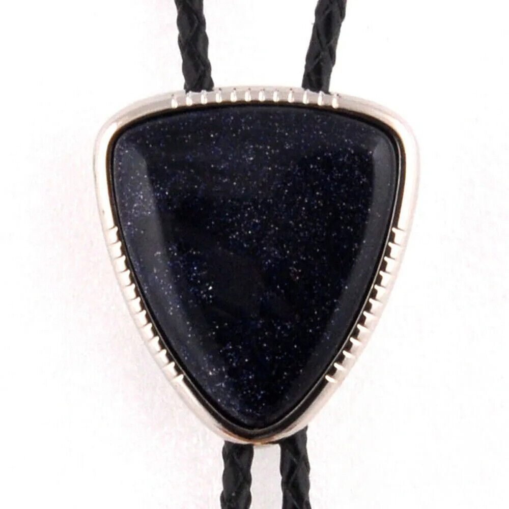 Men Bolo Ties Natural Agate Genuine Leather Rope Western Cowboy Jewelry Neckties