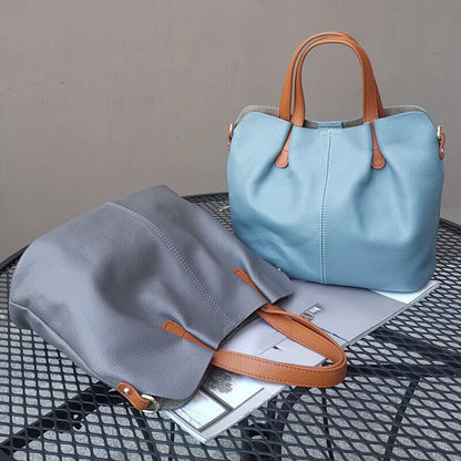 Soft Genuine Leather Women's Handbags Shoulder Bag Crossbody Bag Satchel Tote