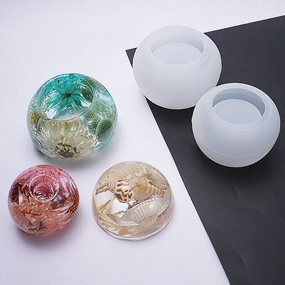 Round Silicone Mold Flower Pot Concrete Storage Box Mould Home Decor Epoxy Resin