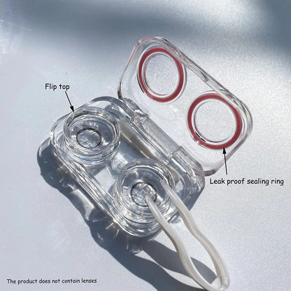Contact Lens Cases Plastic Colorful Container Holder Portable Soak Storage Boxes