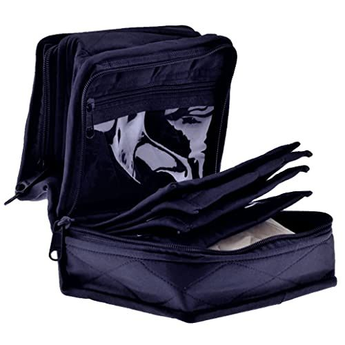 Yazzii Double Petite Craft Organizer Bag - Portable Storage Navy