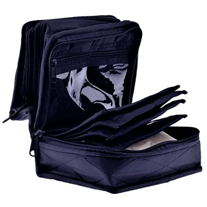 Yazzii Double Petite Craft Organizer Bag - Portable Storage Navy