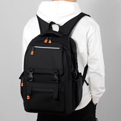 Black Backpack Men Women Laptop Bag Sport Travel Bagpacks Student Schoolbag